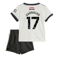 Camiseta Manchester United Alejandro Garnacho #17 Tercera Equipación para niños 2024-25 manga corta (+ pantalones cortos)